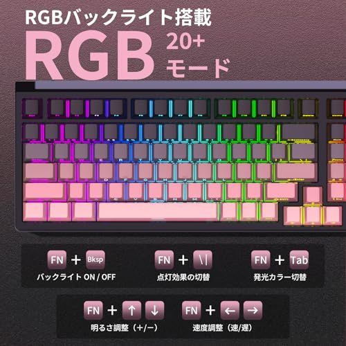 【新品】JK980 ゲーミングキーボード 97キー配列 テンキー付き トライモードBT/2.4GHz/USB-Cホットスワップ可能 アニメーションRGBバックライト付き グラデーショントポグラフィックキーキャップ グラデーションキーキャップ a1bf7d54 【新品】JK980 ゲーミングキーボード 97キー配列 テンキー付き トライモードBT/2.4GHz/USB-Cホットスワップ可能 アニメーションRGBバックライト付き グラデーショントポグラフィックキーキャップ グラデーションキーキャップ a1bf7d54