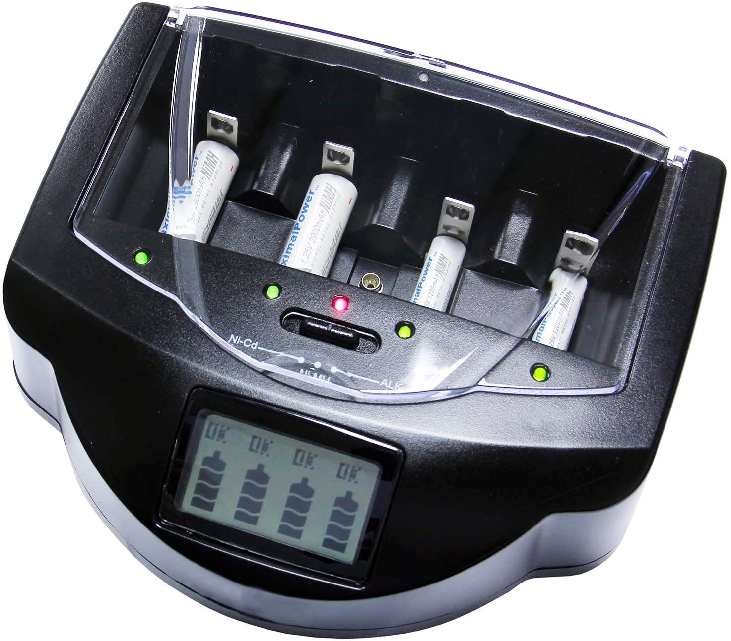 【新品】電池充電器 アルカリ ニッケル水素 ニッカド電池 単1、単2、単3、単4、9V 使い捨て再利用マルチ液晶デイスプレイ マルチチャージャー 03320b6f