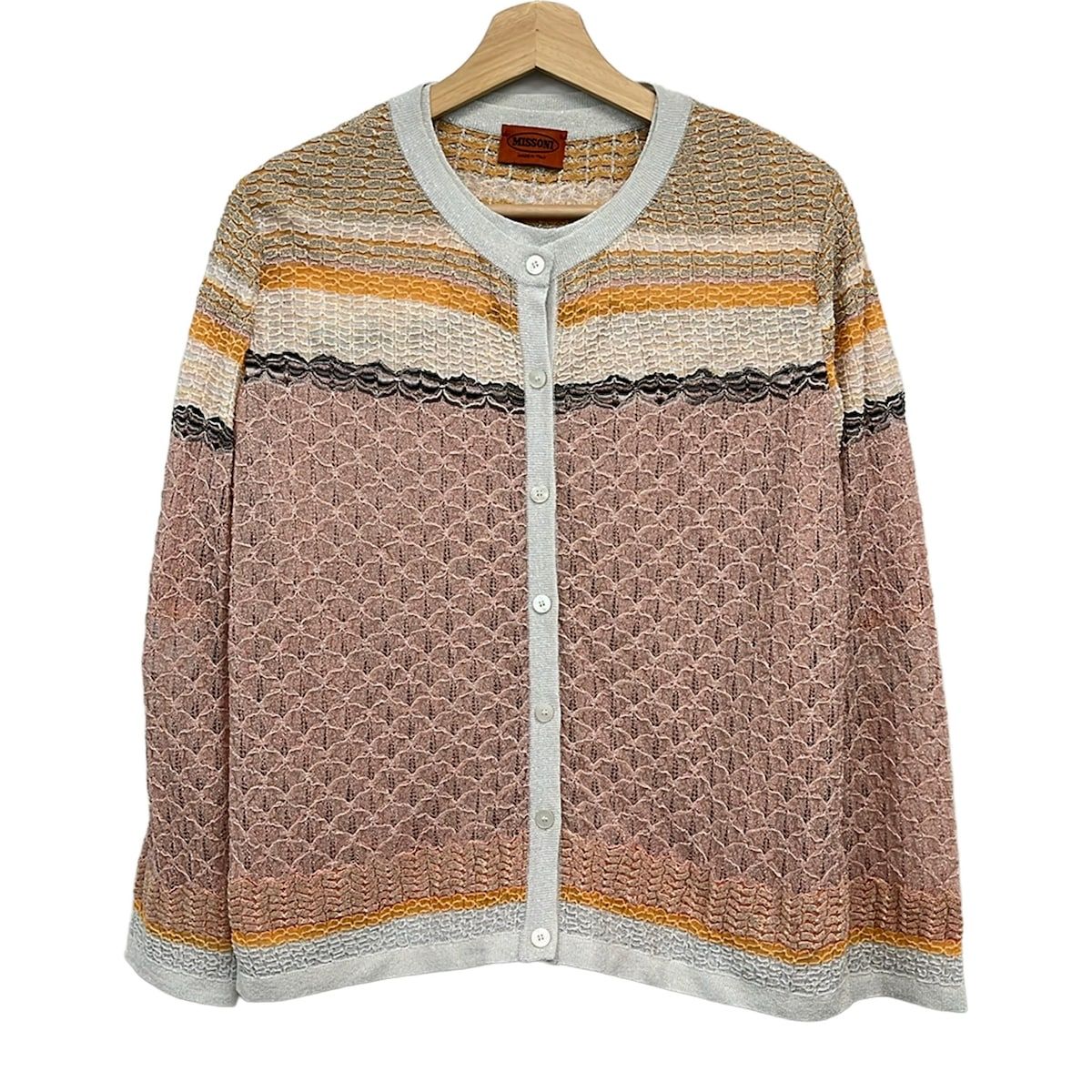 MISSONI(ミッソーニ) アンサンブル レディース美品 - シルバー×ライトピンク×マルチ ラメ