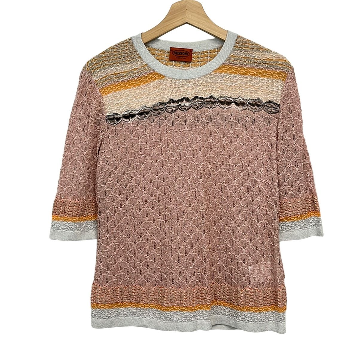 MISSONI(ミッソーニ) アンサンブル レディース美品 - シルバー×ライトピンク×マルチ ラメ