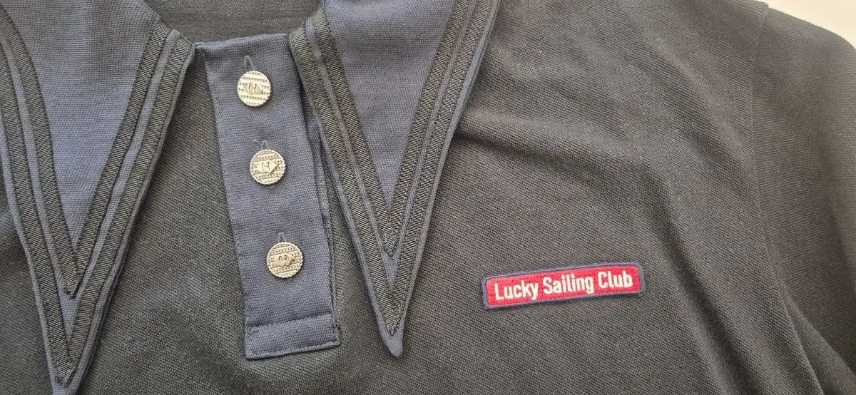 LUCKY CHOUETTE(ラッキーシュエトゥ) ネイビー セーラー カラーTシャツ 38 LUCKY CHOUETTE(ラッキーシュエトゥ) ネイビー セーラー カラーTシャツ 38