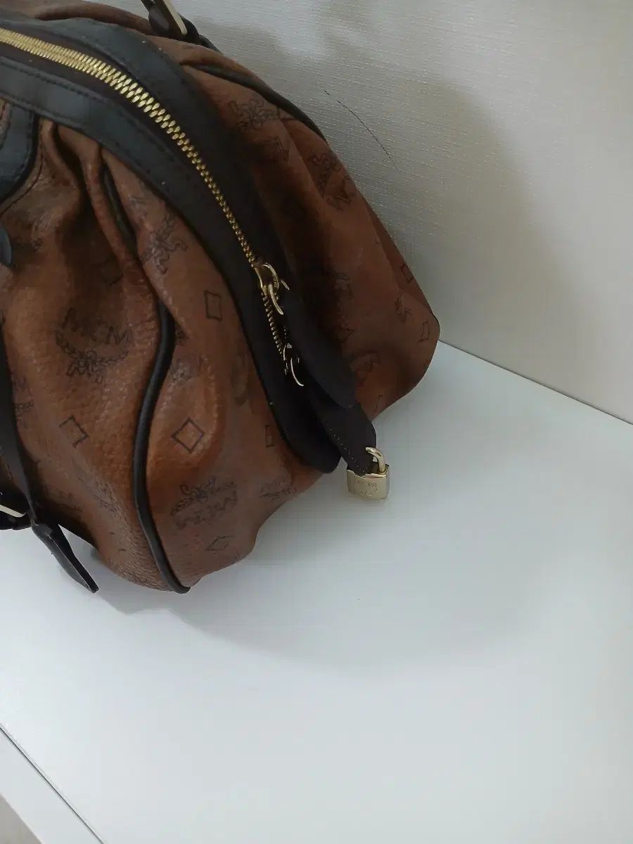 MCM ボストンバッグ ブラウン パータン