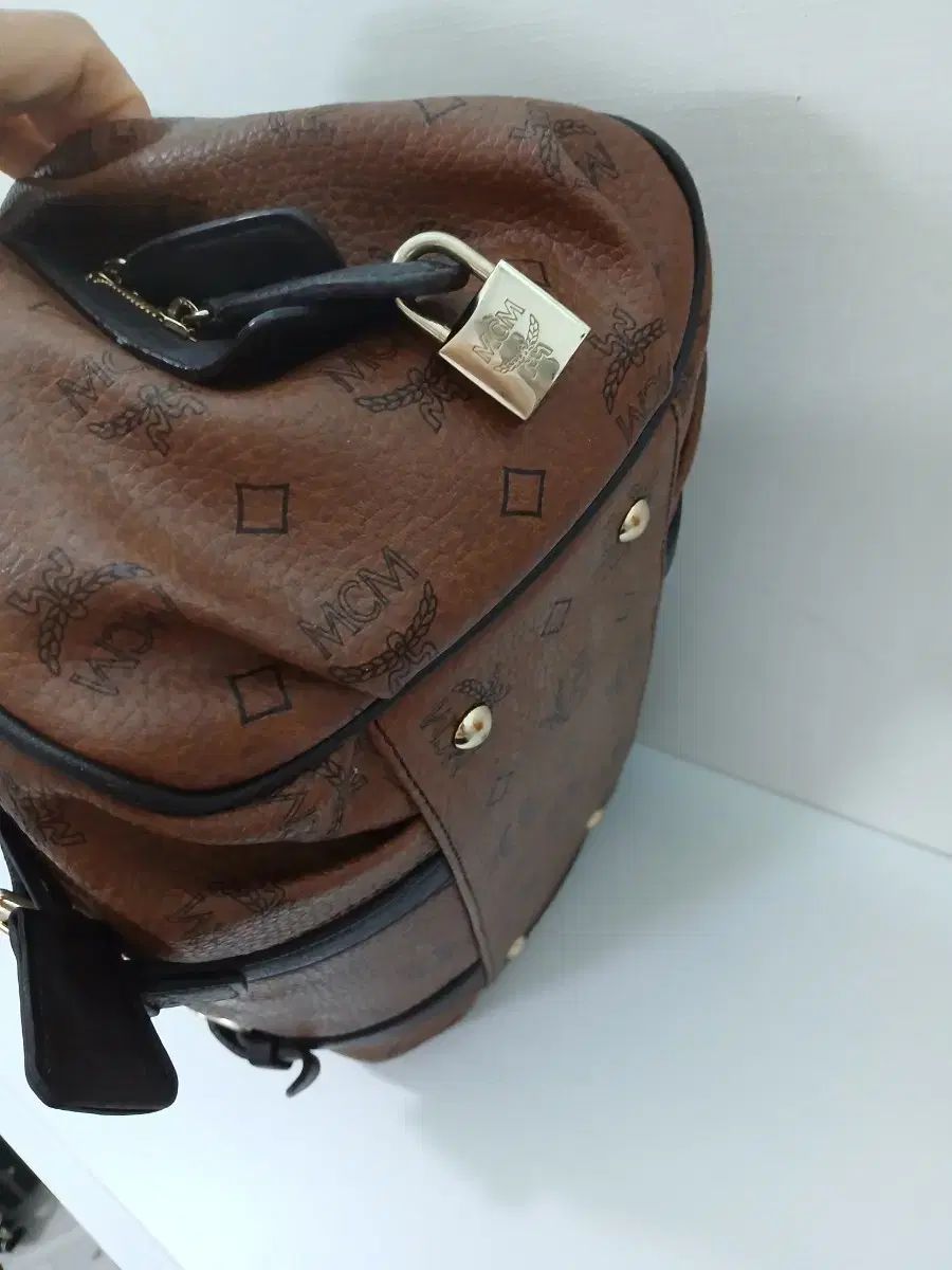 MCM ボストンバッグ ブラウン パータン