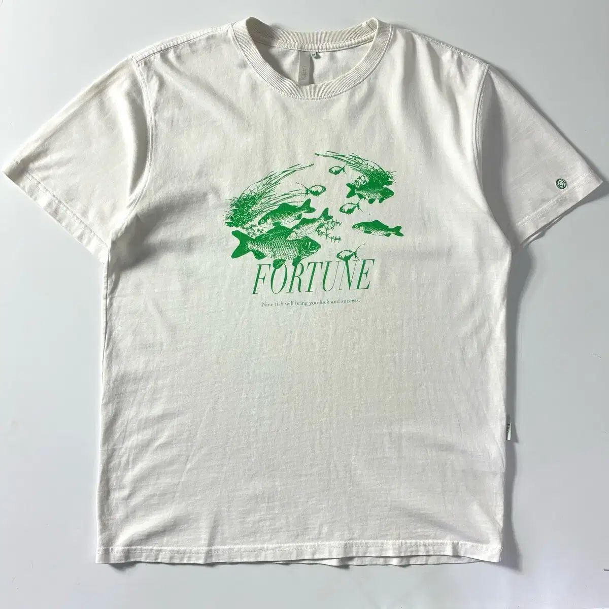 Kijun 標準 フォーチュン プリンティング 白 半袖 Tシャツ