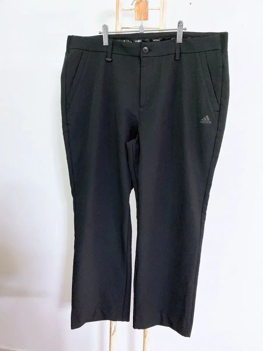 モンヴィンテージ(36インチ) adidas golf メンズ オーバーサイズ ブラック 起毛 ストレッチ パンツ