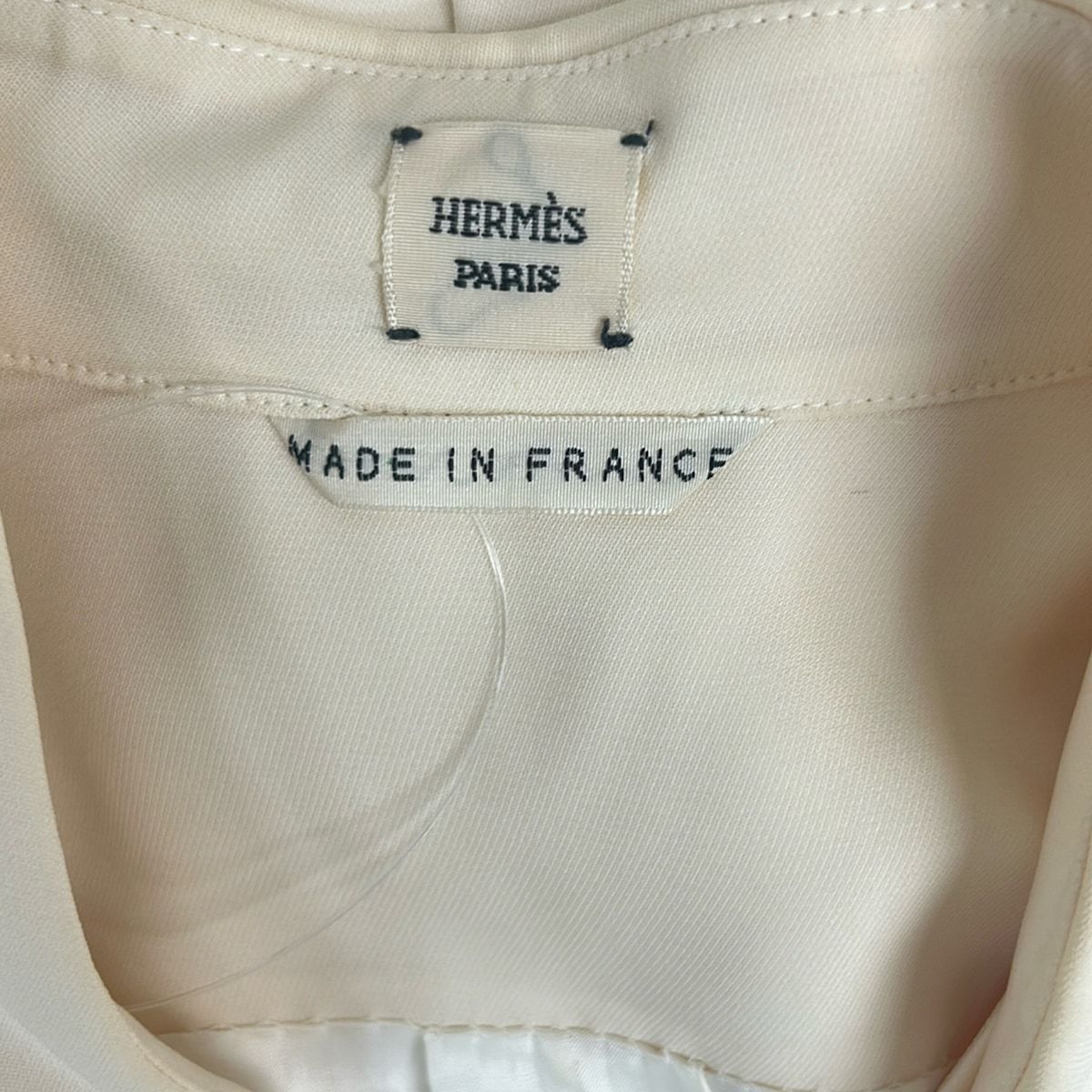 HERMES(エルメス) ワンピース サイズ36 S レディース - アイボリー×白 ノースリーブ/ロング/シルク HERMES(エルメス) ワンピース サイズ36 S レディース - アイボリー×白 ノースリーブ/ロング/シルク