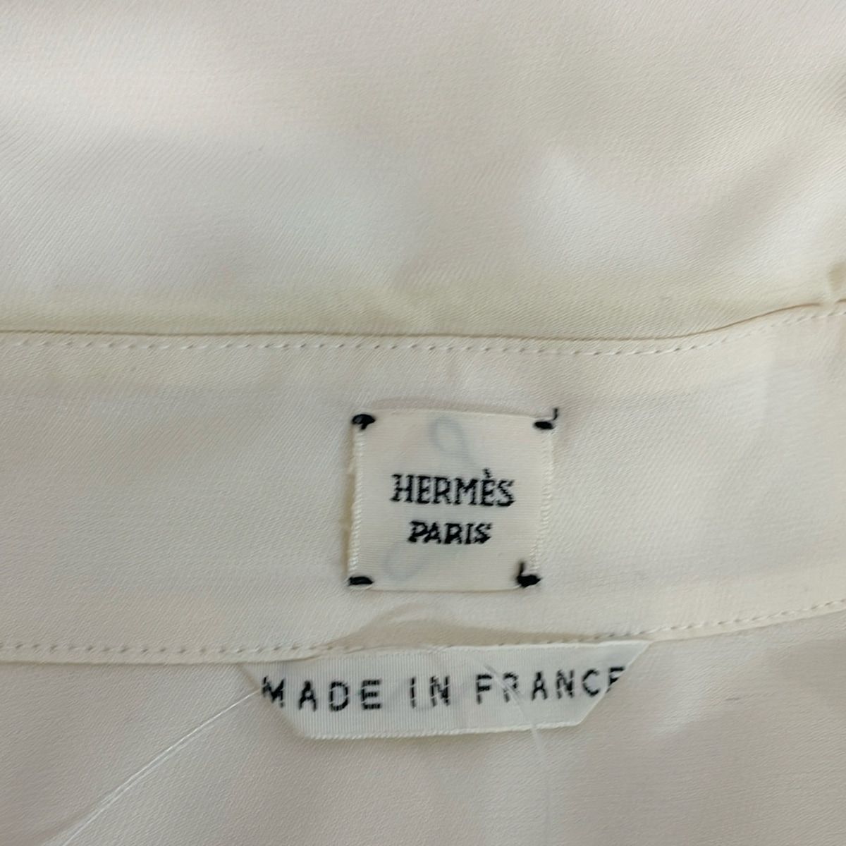 HERMES(エルメス) ワンピース サイズ36 S レディース - アイボリー×白 ノースリーブ/ロング/シルク HERMES(エルメス) ワンピース サイズ36 S レディース - アイボリー×白 ノースリーブ/ロング/シルク