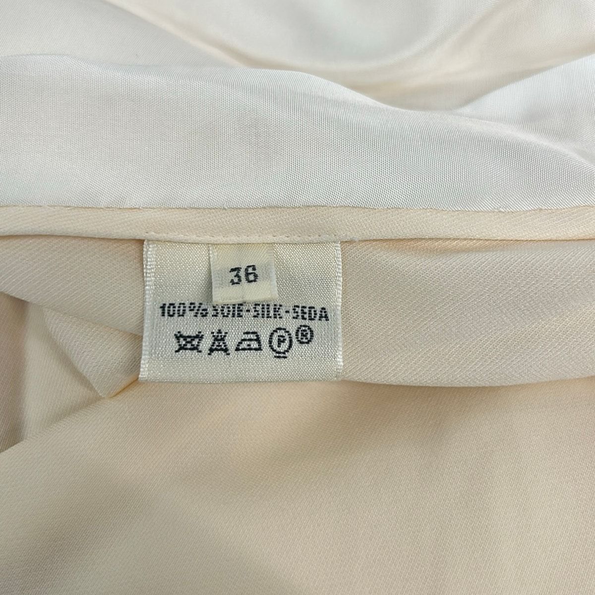 HERMES(エルメス) ワンピース サイズ36 S レディース - アイボリー×白 ノースリーブ/ロング/シルク HERMES(エルメス) ワンピース サイズ36 S レディース - アイボリー×白 ノースリーブ/ロング/シルク