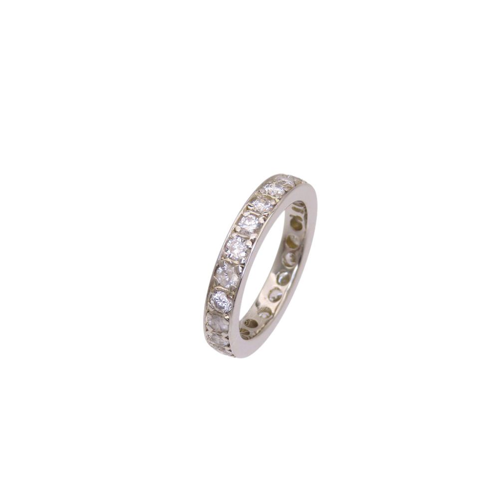 Pt900 ダイヤ1.051ct フルエタニティ リング 指輪 プラチナ/ダイヤモンド 7号 ジュエリー 0058【中古】 レディース