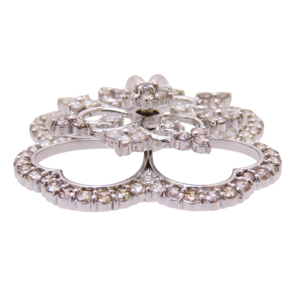 美品 K18WG ダイヤ5.00ct スイング ペンダント トップ ホワイトゴールド/ダイヤモンド ジュエリー 17.8g ネックレス トップ 0061【中古】