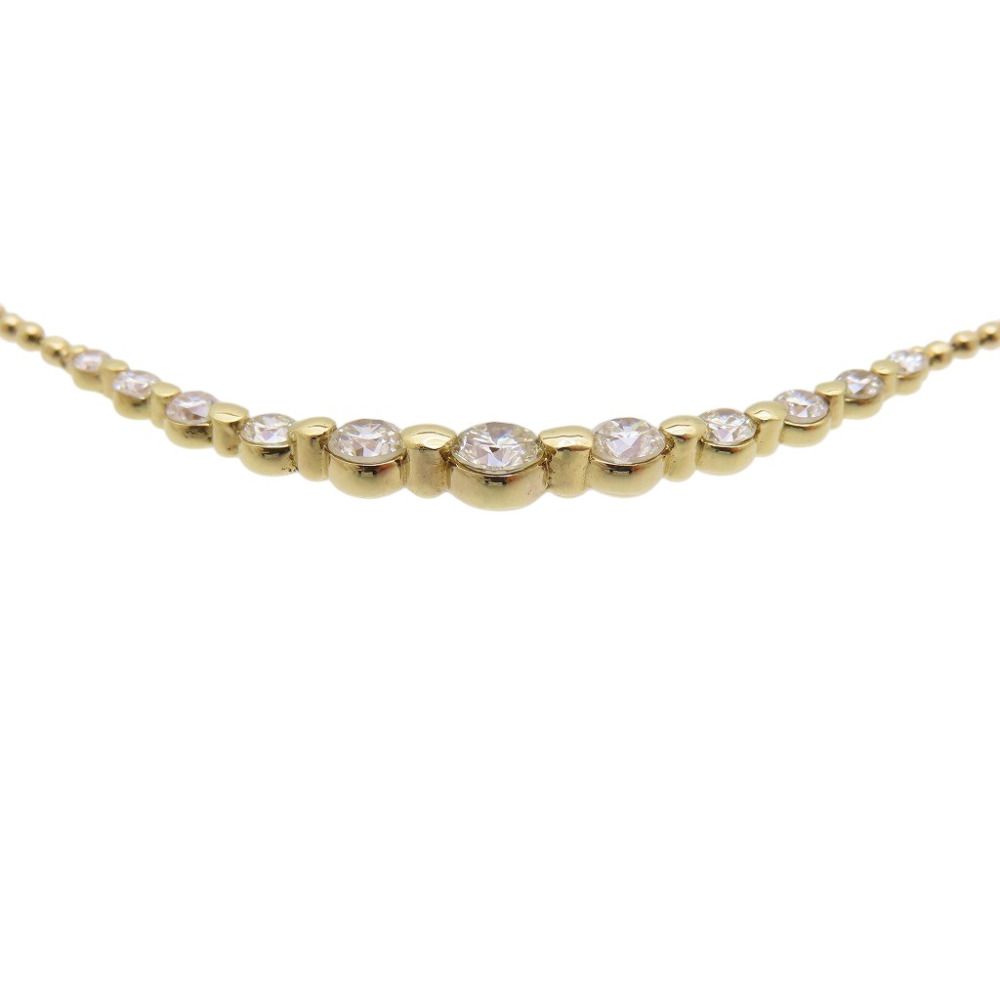 新品同様 K18YG ダイヤ1.00ct ネックレス イエローゴールド ダイヤモンド 5.2g ジュエリー 0072【中古】 新品同様 K18YG ダイヤ1.00ct ネックレス イエローゴールド ダイヤモンド 5.2g ジュエリー 0072【中古】