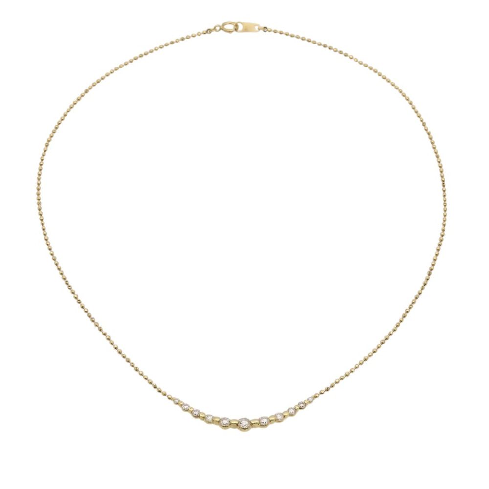 新品同様 K18YG ダイヤ1.00ct ネックレス イエローゴールド ダイヤモンド 5.2g ジュエリー 0072【中古】 新品同様 K18YG ダイヤ1.00ct ネックレス イエローゴールド ダイヤモンド 5.2g ジュエリー 0072【中古】