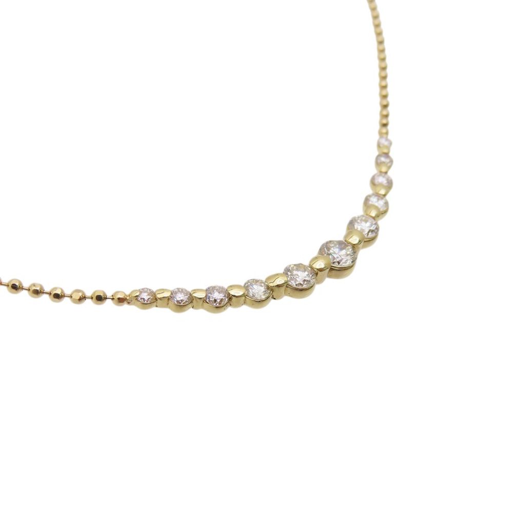 新品同様 K18YG ダイヤ1.00ct ネックレス イエローゴールド ダイヤモンド 5.2g ジュエリー 0072【中古】 新品同様 K18YG ダイヤ1.00ct ネックレス イエローゴールド ダイヤモンド 5.2g ジュエリー 0072【中古】