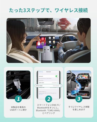 【公式】OTTOCAST MINI Nova 2026年新登場 車載用ワイヤレスCarPlayアダプター Android Auto対応 有線CarPlay専用 コンパクト設計 技適取得済mi 1b20bfd4