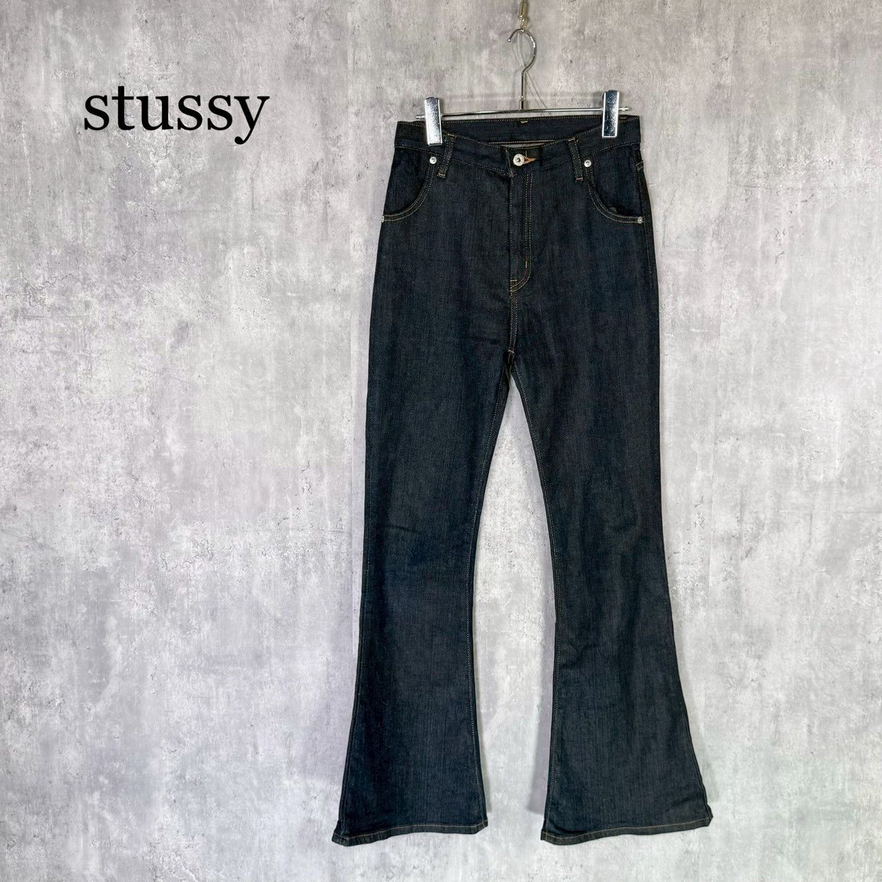 『stussy』ステューシー（M）Bell Bottom Denim Pant ベルボトムフレアデニムパンツ