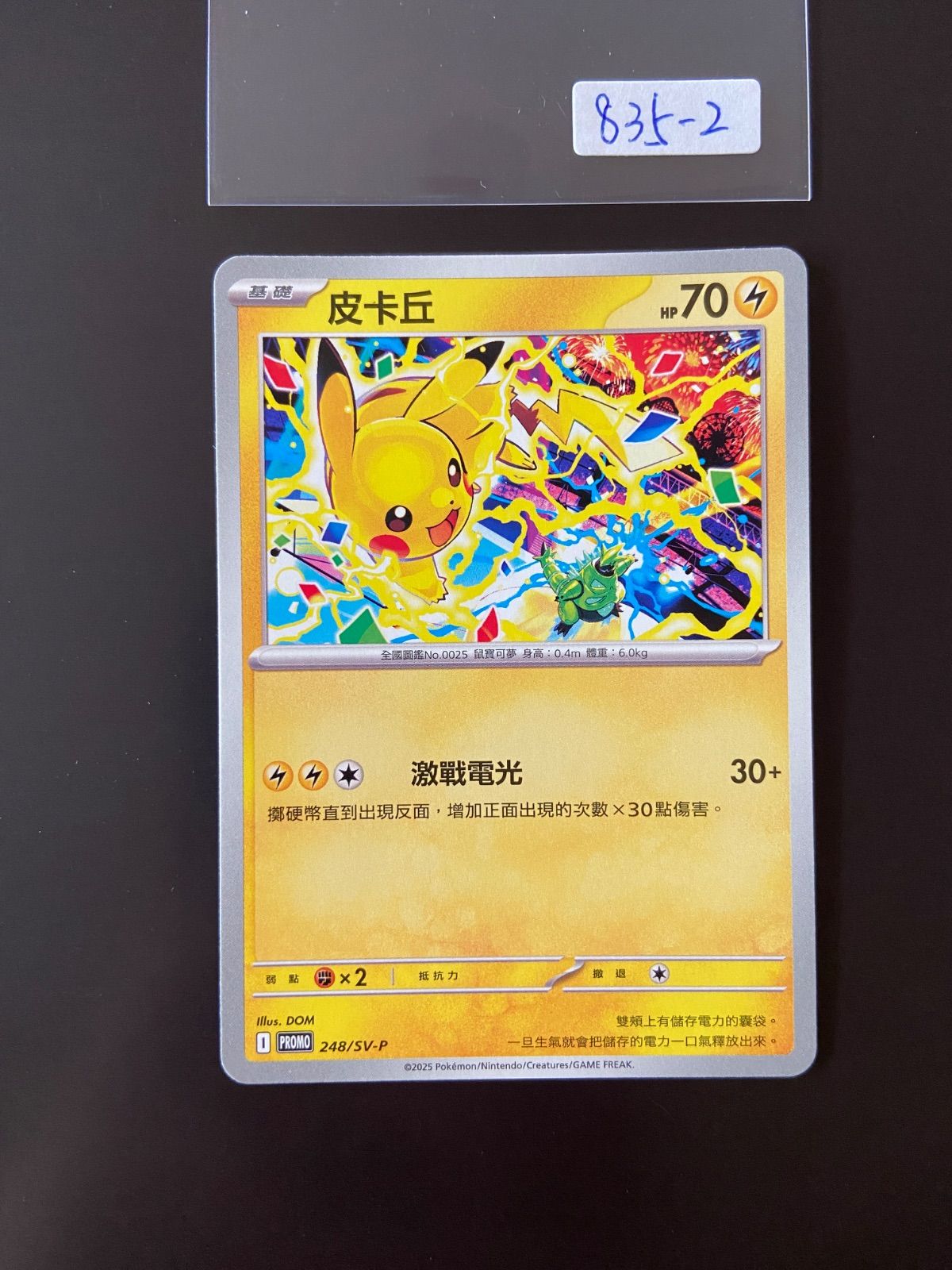 ポケモンカード PROMO 248/S-P げきとうスパーク ピカチュウ 台湾語版