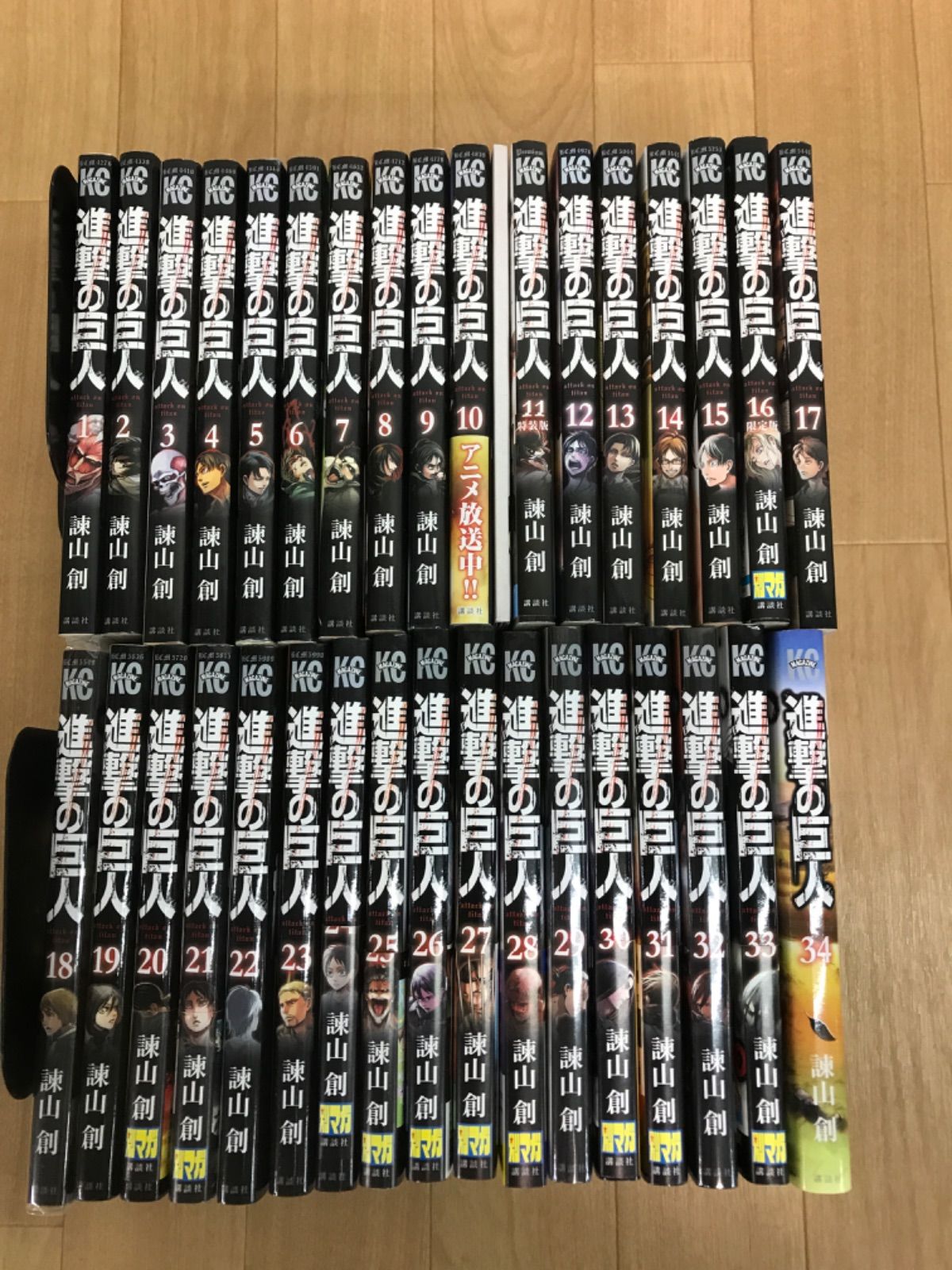 初版本34冊まとめ売り オマケ11冊付き 神の雫 全44巻 全巻初版多数セット 亜樹直 オキモトシュウの通販 by