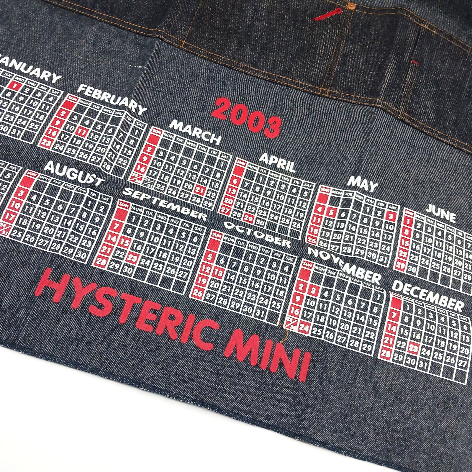 HYSTERIC MINI ヒステリックミニ ヒスミニ デニム地 カレンダー 