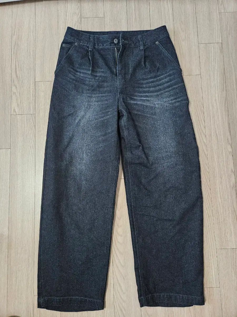 DICKIES ウォッシュド ワイド デニム パンツ ブラック