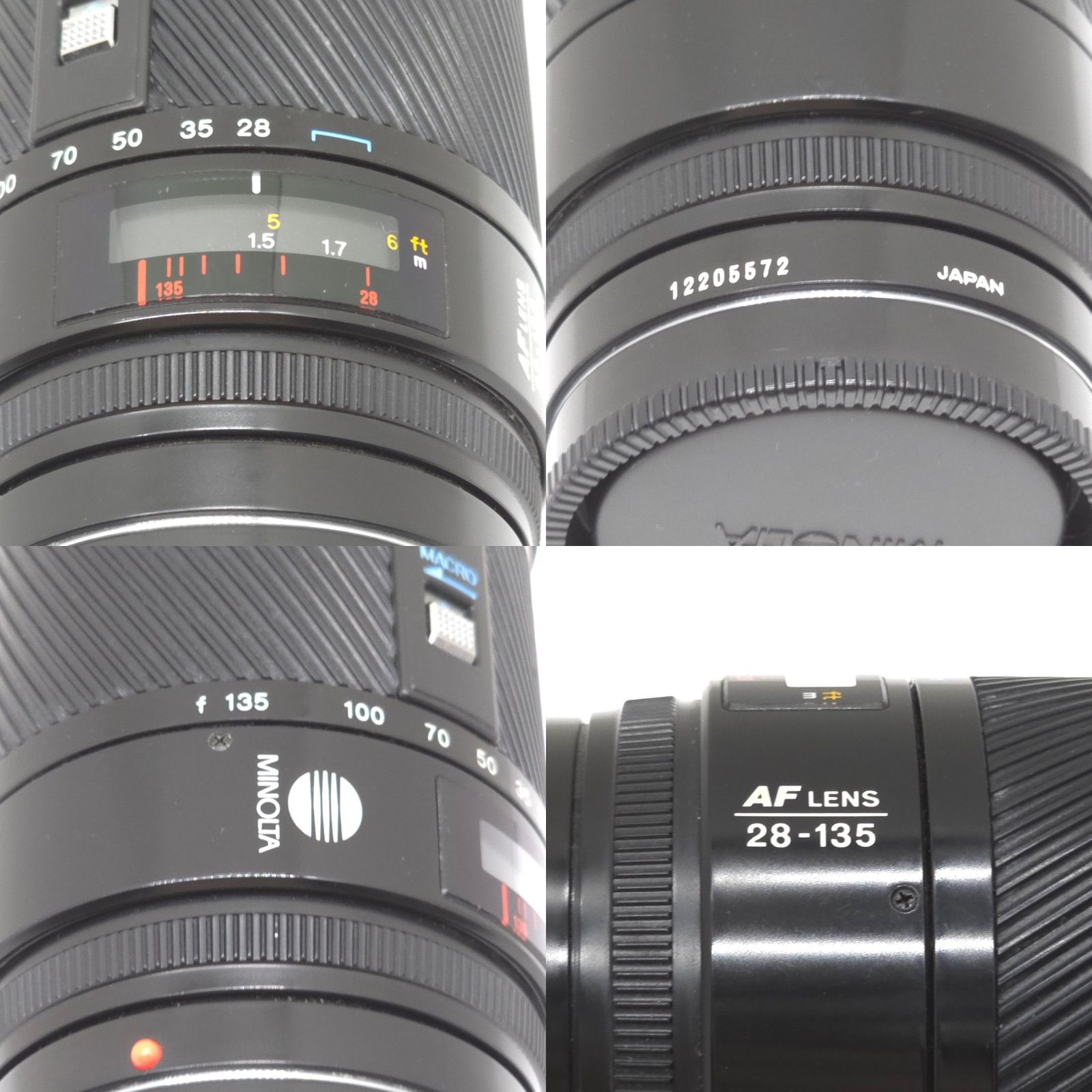 MINOLTA ミノルタ 28-135mm 1:4(22)-4.5 AF ZOOM レンズ 動作未確認