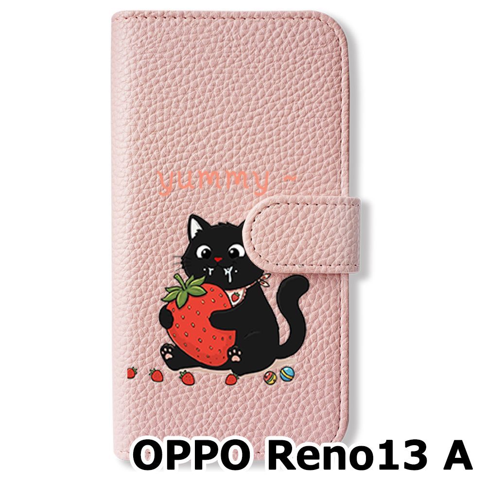 新品未使用】 OPPO Reno13 A 手帳型スマホ ケース カバー (色：サクラ