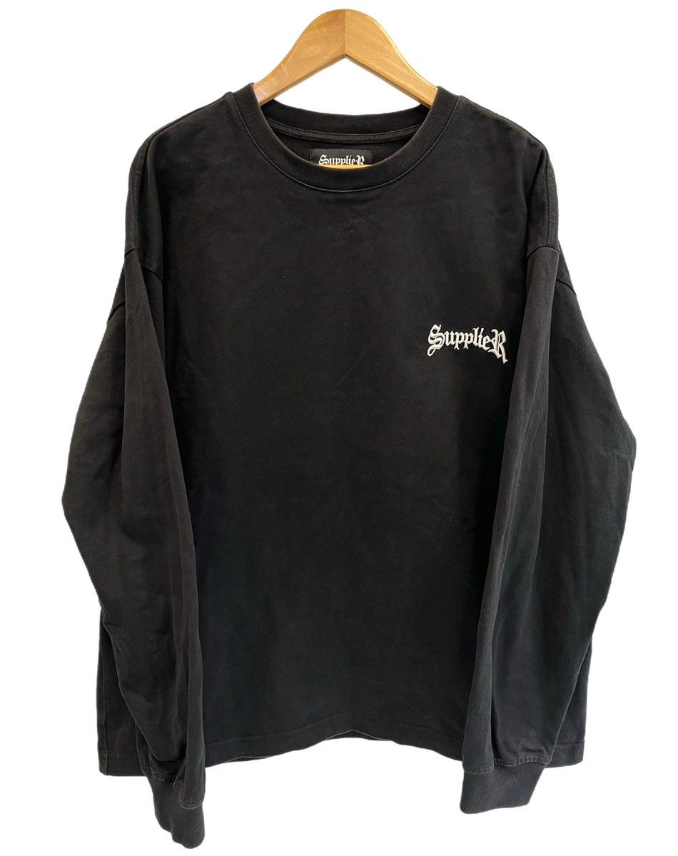 サプライヤー SUPPLIER S CROSS HEAVY WEIGHT LS TEE 黒 ロンT ブラック Lサイズ 101MT-6263