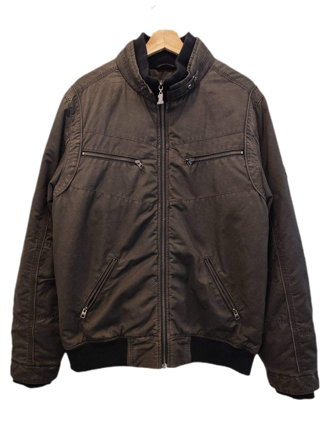 HARLEY DAVIDSON ジップアップジャケット size:L カーキ スレ・有