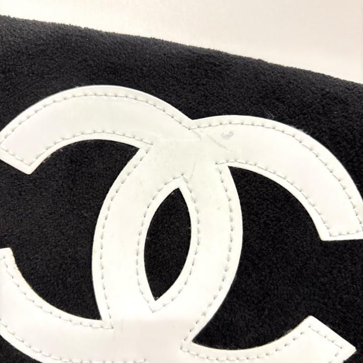 CHANEL ノベルティ ココマーク ショルダーバッグ パイル地 ブラック 鑑定済み 正規品 シャネル CHANEL ノベルティ ココマーク ショルダーバッグ パイル地 ブラック