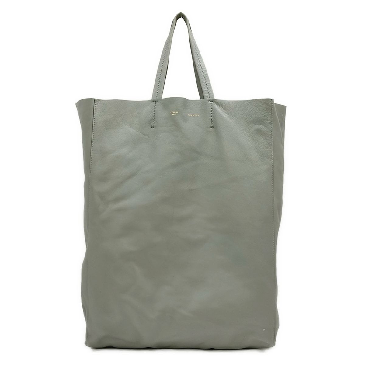 CELINE(セリーヌ) トートバッグ ホリゾンタルカバ ライトグレー レザー 