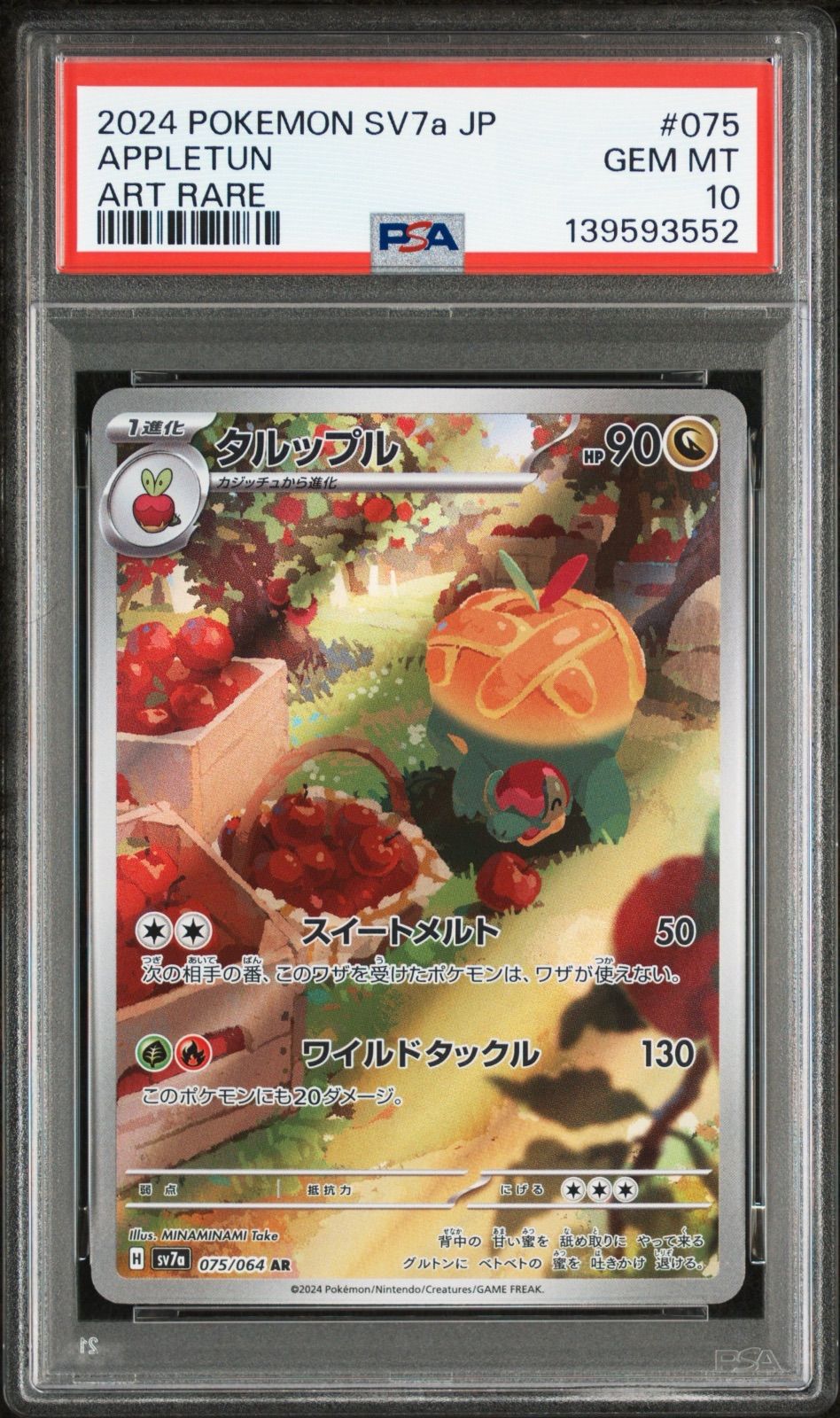PSA10 タルップル AR sv7a-075 ワンオーナー品 ポケモンカード鑑定品 