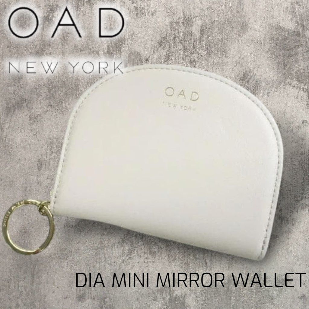 OAD NEW YORK DIA MINI MIRROR WALLET 牛革 オールレザー ミニミラー ウォレット 財布 ミニ財布 定2.9万 ソフトホワイト▲029▼10331k02