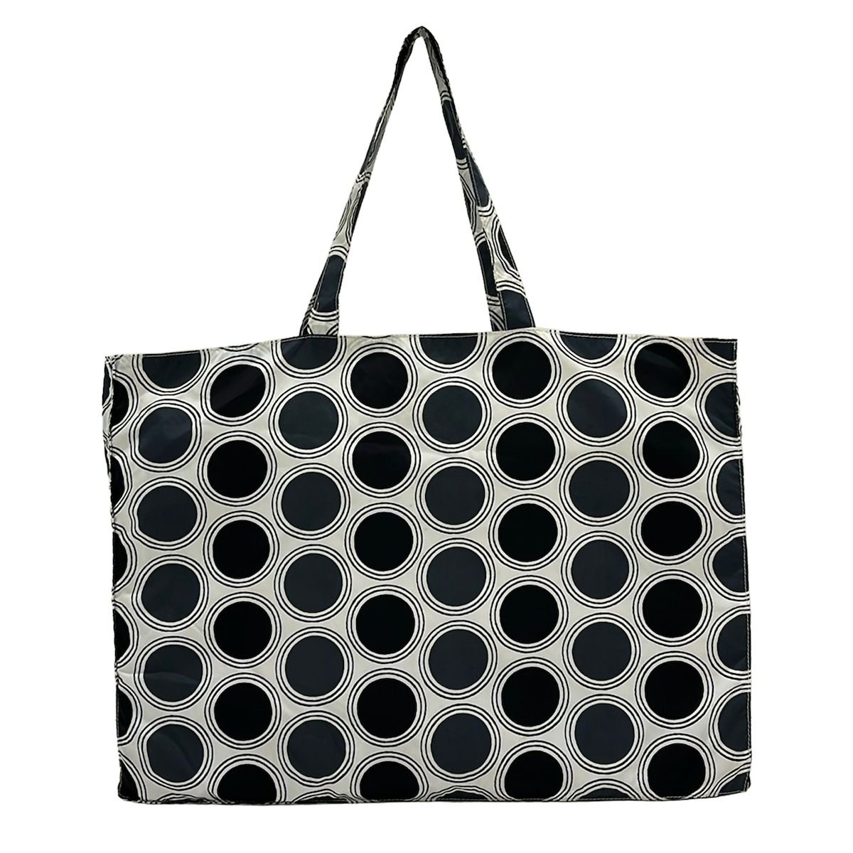 MARNI(マルニ) トートバッグ美品 - 白×黒×ダークグレー ドット柄