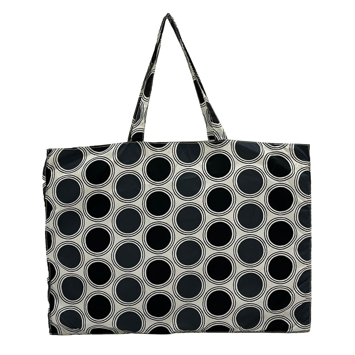 MARNI(マルニ) トートバッグ美品 - 白×黒×ダークグレー ドット柄 