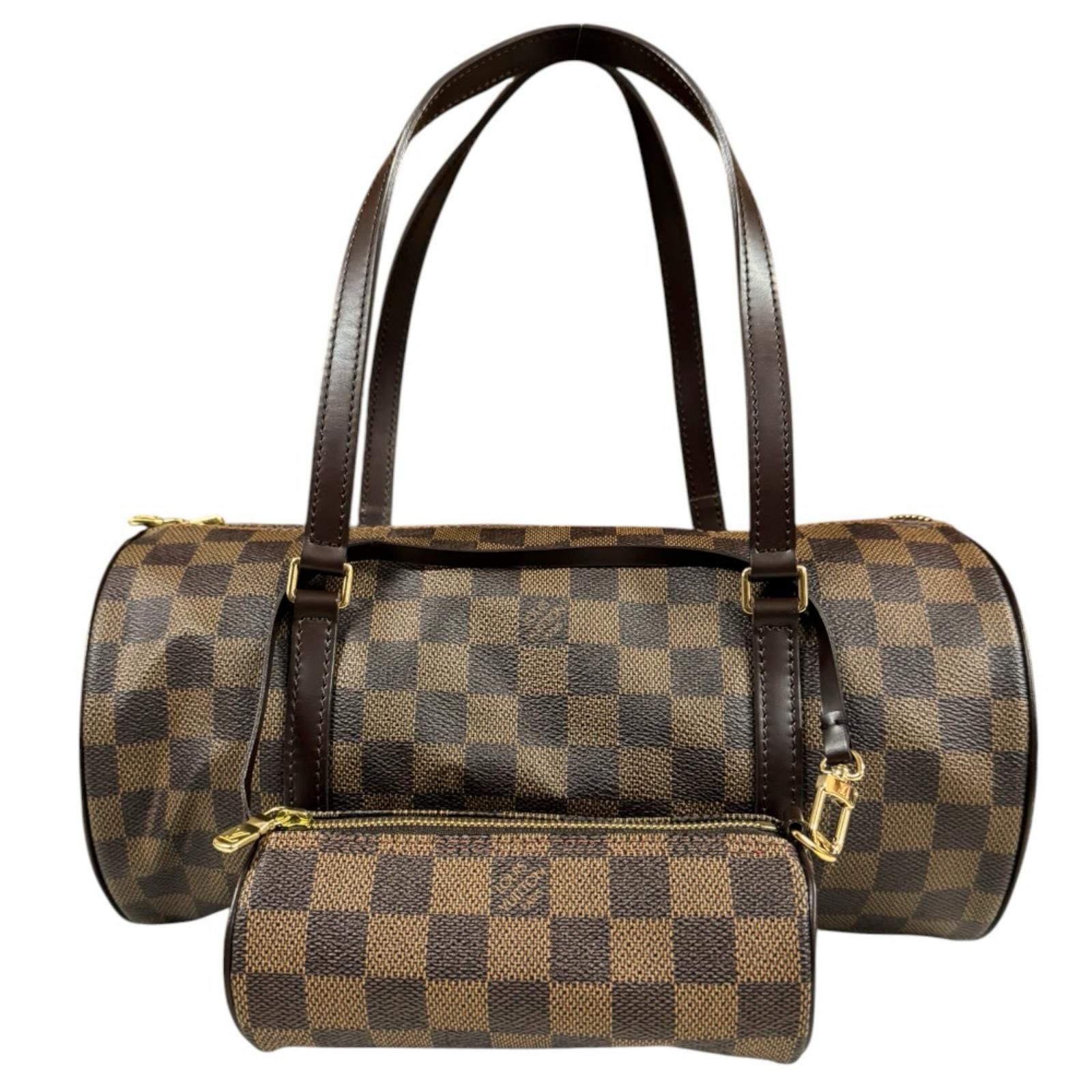 ルイヴィトン パピヨン30 ダミエ ハンドバッグ ダミエキャンバス N51303 ブラウン レディース LOUIS VUITTON 中古 ルイヴィトン ルイ ヴィトン