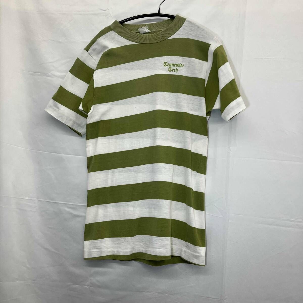 Champion / チャンピオン / 半袖Tシャツ / ボーダー / 丸首 / 古着 / ホワイト×グリーン 7,350円