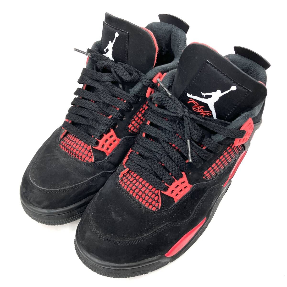 NIKE ナイキ CT8527-016 Air Jordan 4 Retro スニーカー ブラック レッド サイズ26.5cm
