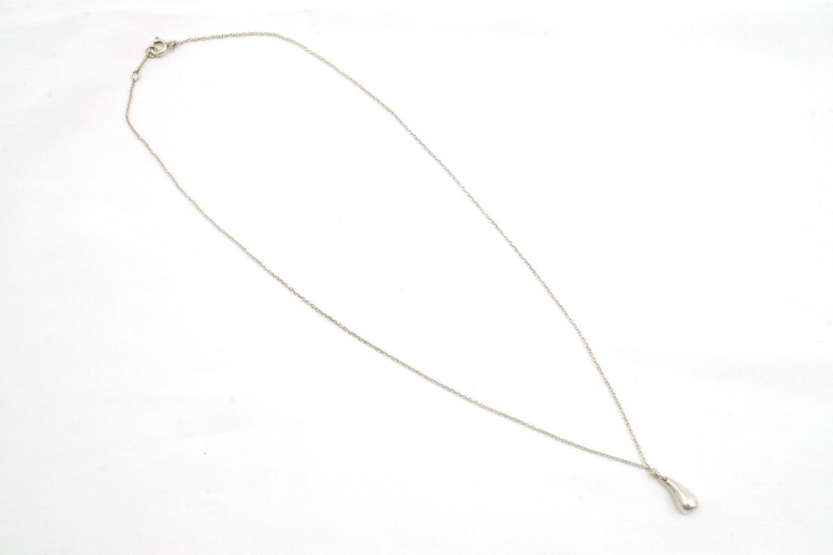 ティファニー ティアドロップ ネックレス エルサ・ペレッティ アクセサリー SV925 銀 シルバー TIFFANY&Co. 6418j