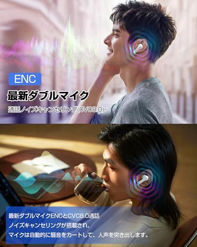【進歩究極モデル】ワイヤレスイヤホン bluetooth イヤホン ワイヤレス イヤフォン hi-fi音質 & 重低音 片耳 蓋を開け自動接続 EDR ダブルマイクENC CVC8.0通話ノイズキャンセリハンズフリー通話 AAC/SBCコーデック 無線 インナ