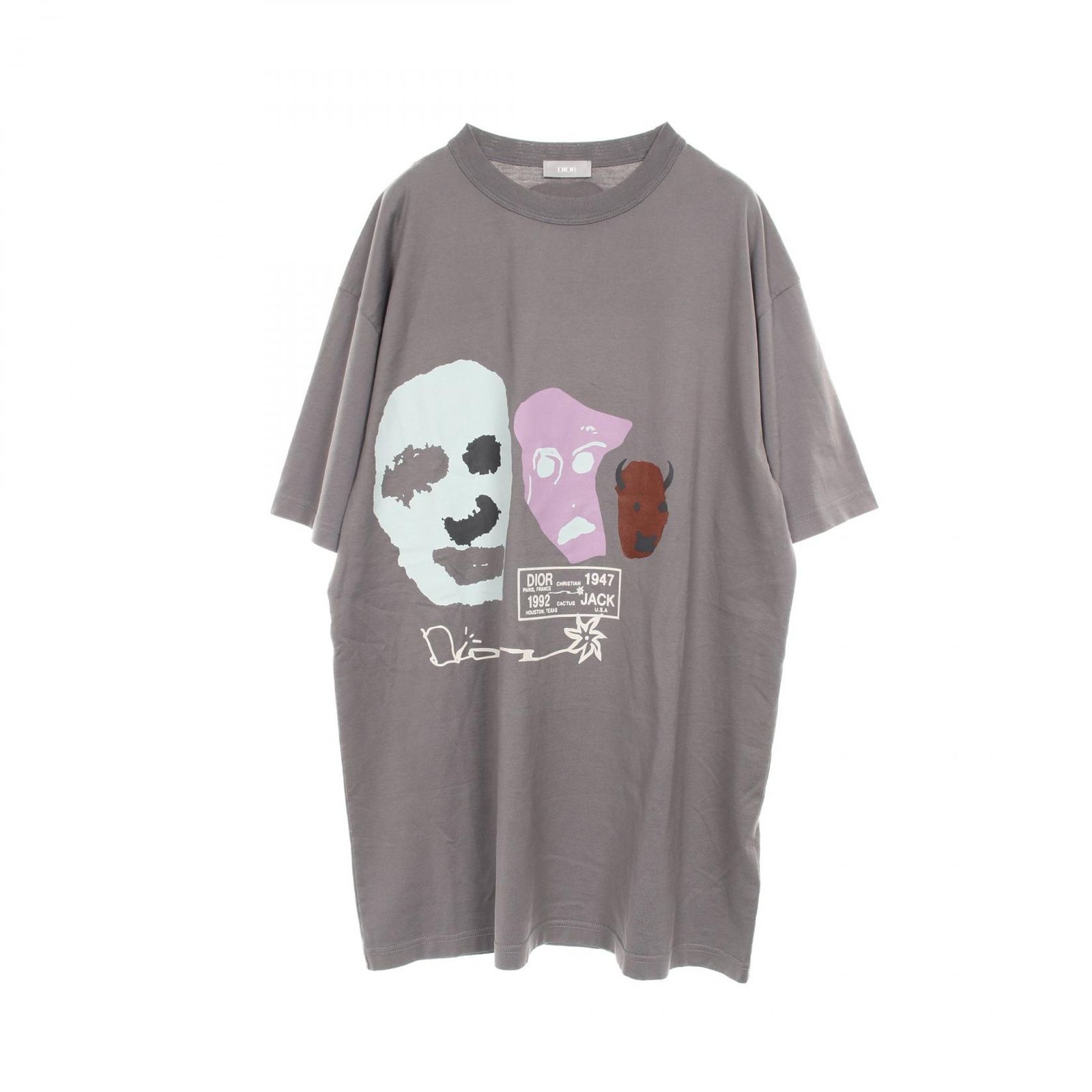 ディオール Dior カットソー DIOR × TRAVIS SCOTT コットン Tシャツ メンズ Used A