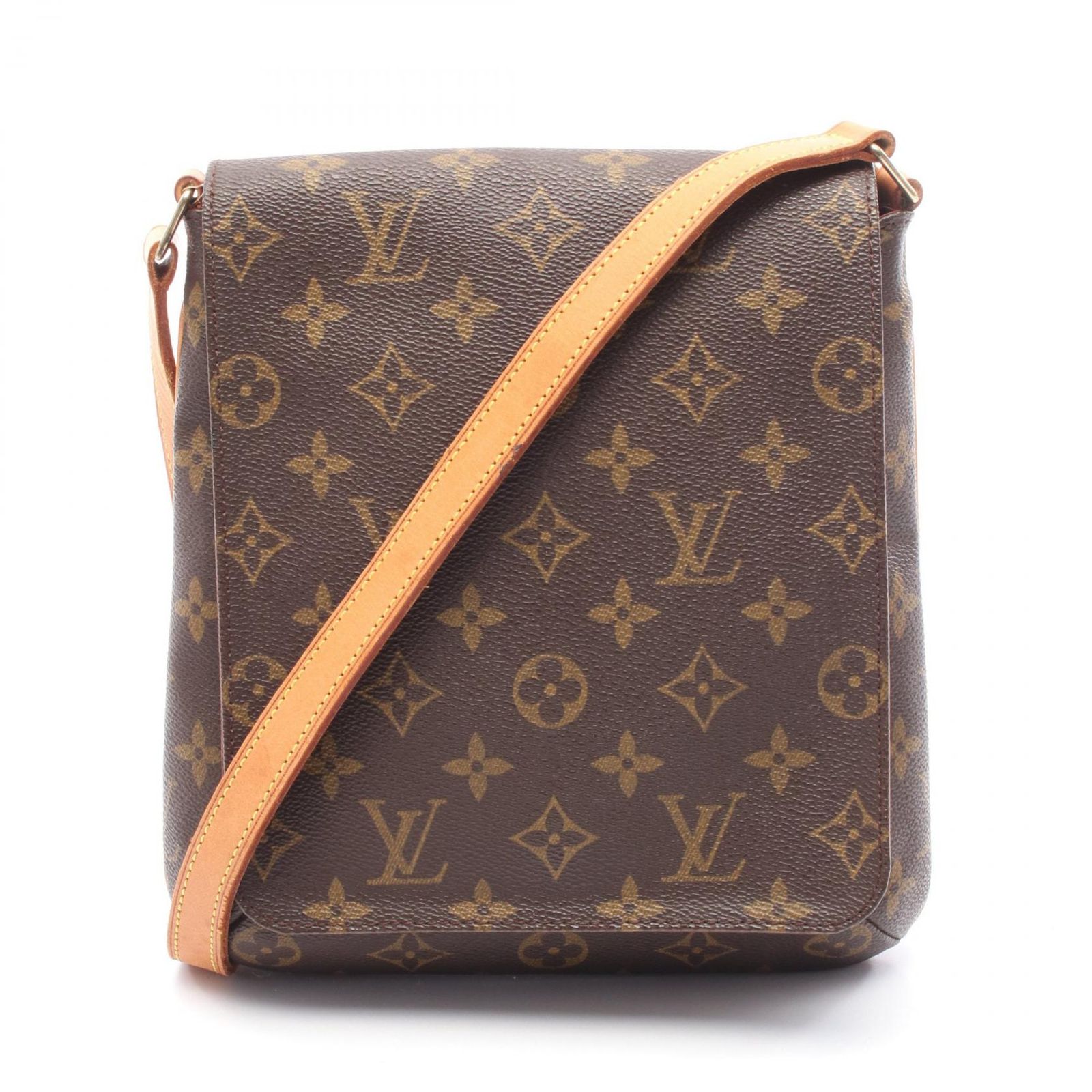 ルイ・ヴィトン LOUIS VUITTON ミュゼットサルサ ショートストラップ ショルダーバッグ バッグ PVCコーティングキャンバス レザー モノグラム レディース ブラウン系 M51258 【中古】 LOUIS VUITTON（ルイ・ヴィトン） ミュゼットサルサ ショート