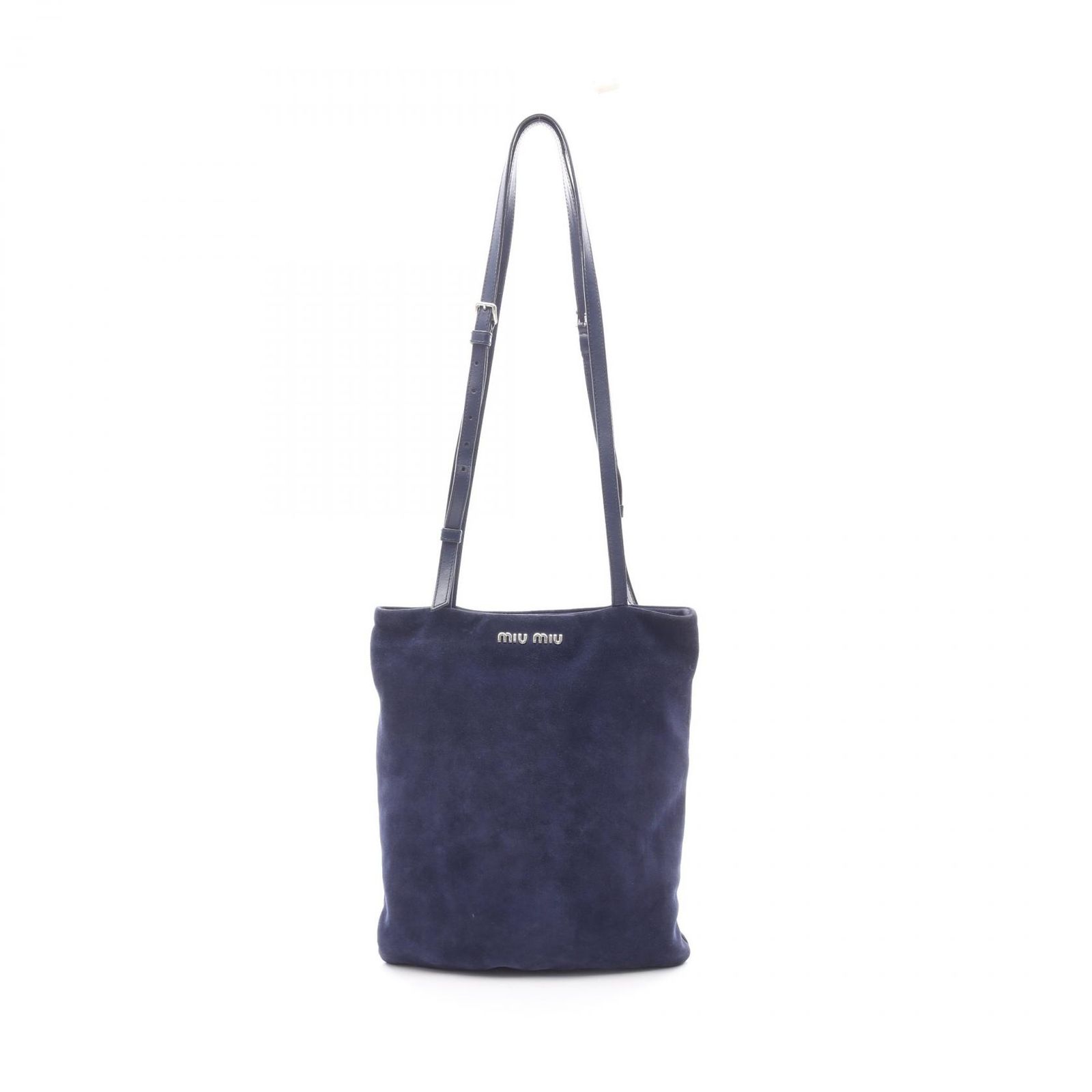 ミュウ ミュウ Miu Miu ショルダーバッグ 5BG011 ネイビー スウェード ショルダーバッグ レディース Used A