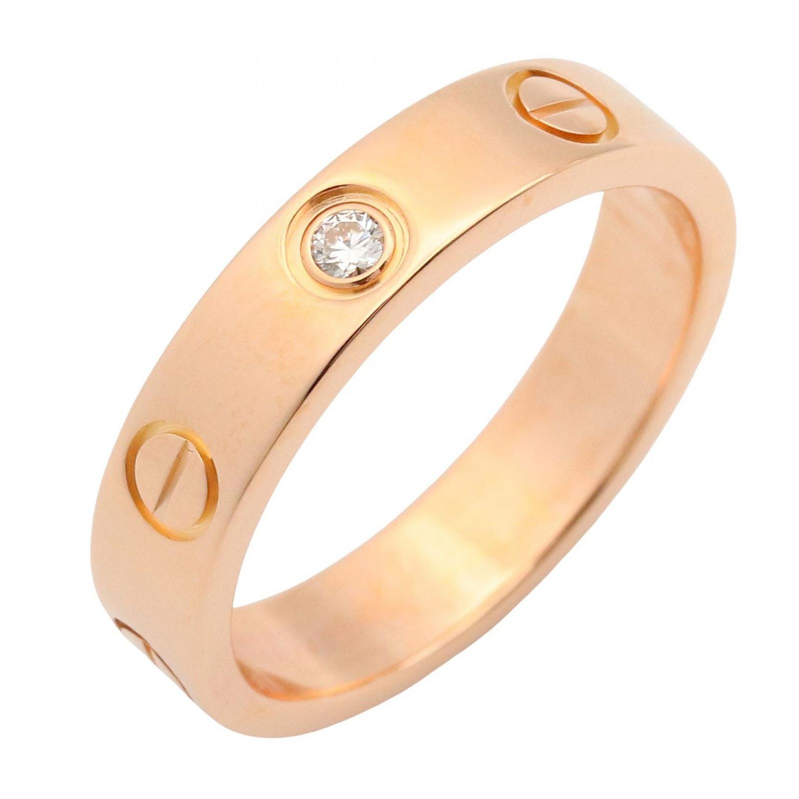 カルティエ CARTIER リング・指輪 ミニラブリング 1PD B4050700 K18PG（ピンクゴールド） ダイヤモンド ミニラブリング 1PD レディース Used A