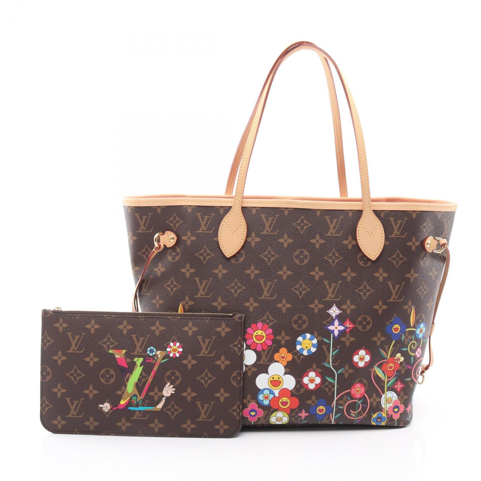 ルイ・ヴィトン LOUIS VUITTON トートバッグ LV × TM ネヴァーフルMM モノグラム M13271 PVCコーティングキャンバス レザー LV×TM ネヴァーフルMM レディース Used A 261,360円