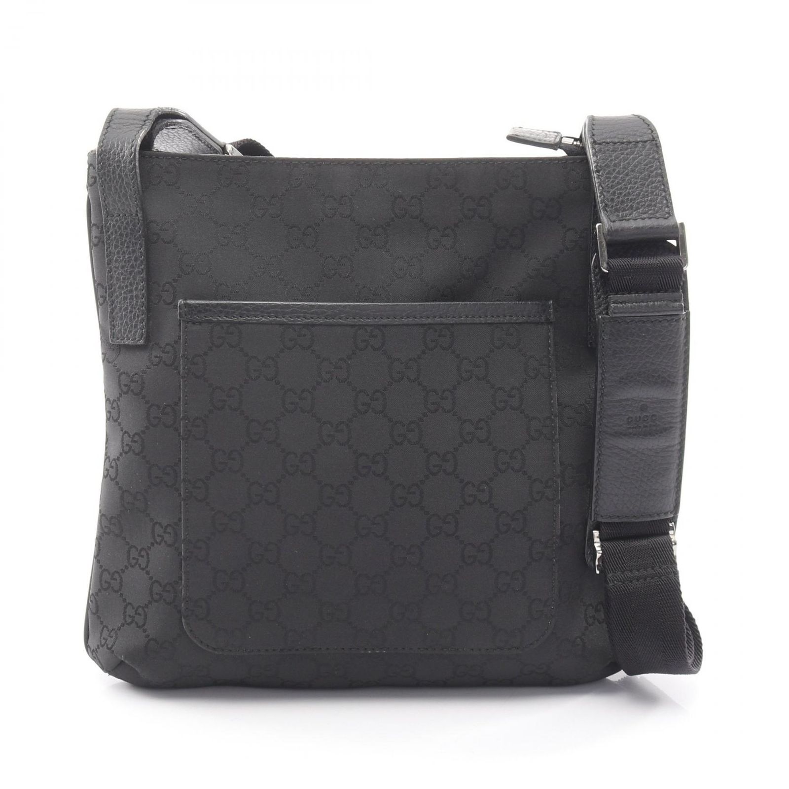グッチ GUCCI ショルダーバッグ GG柄 293572 ブラック ファブリック レザー ショルダーバッグ レディース Used A