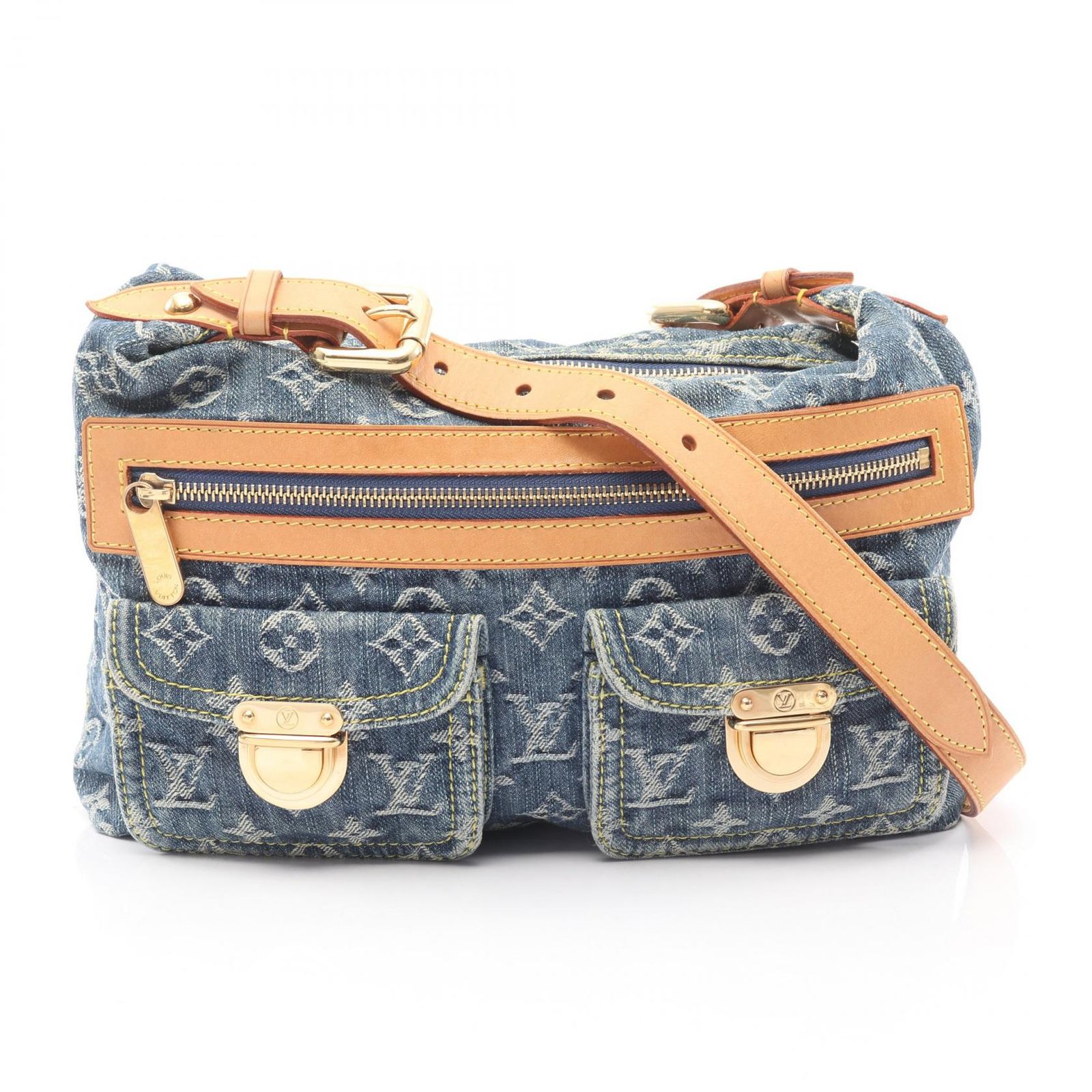 ルイ・ヴィトン LOUIS VUITTON ショルダーバッグ バギーPM M95049 デニム レザー バギーPM レディース Used A