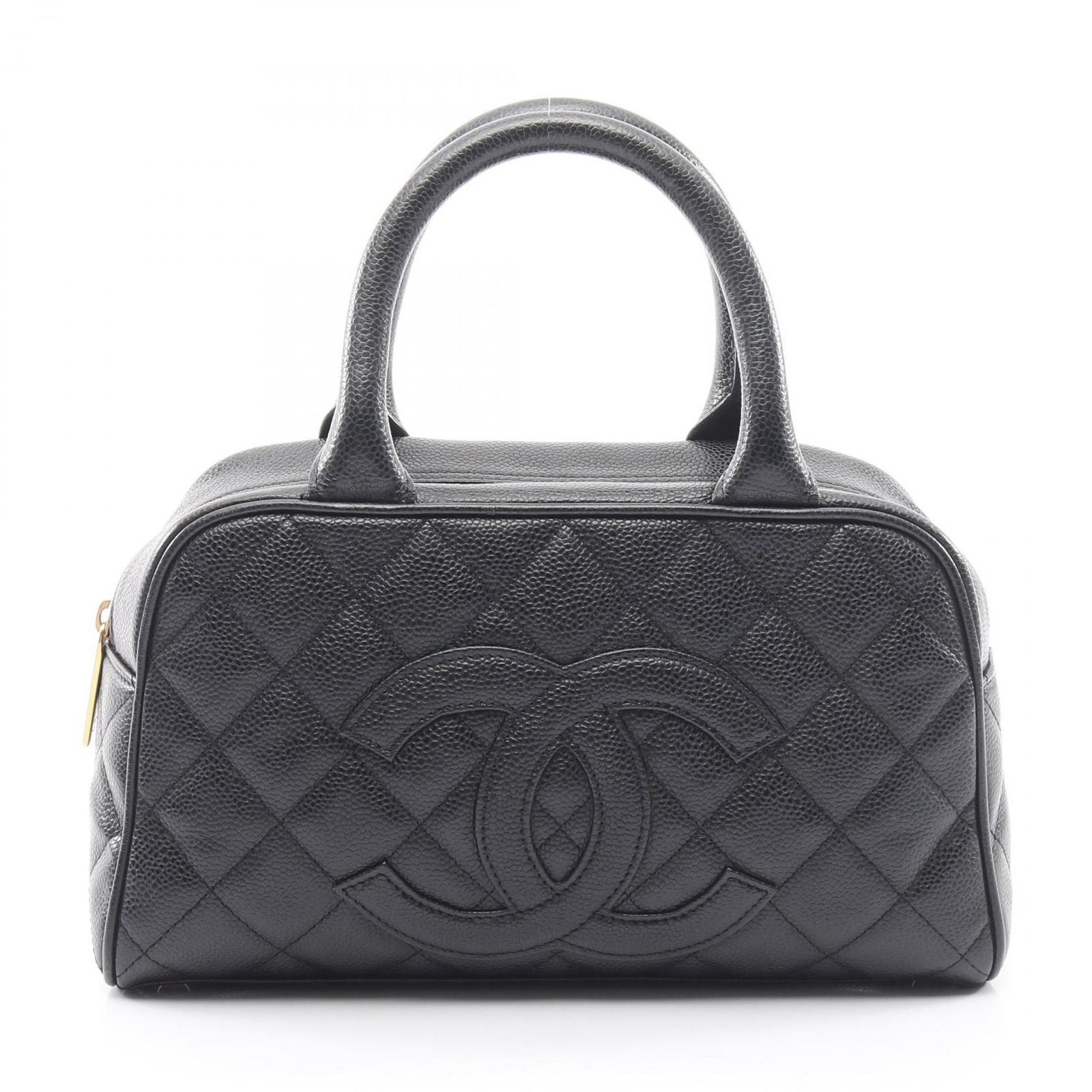 シャネル CHANEL ハンドバッグ マトラッセ ブラック キャビアスキン(グレインドカーフ) マトラッセ ココマーク ハンドバッグ レディース Used B