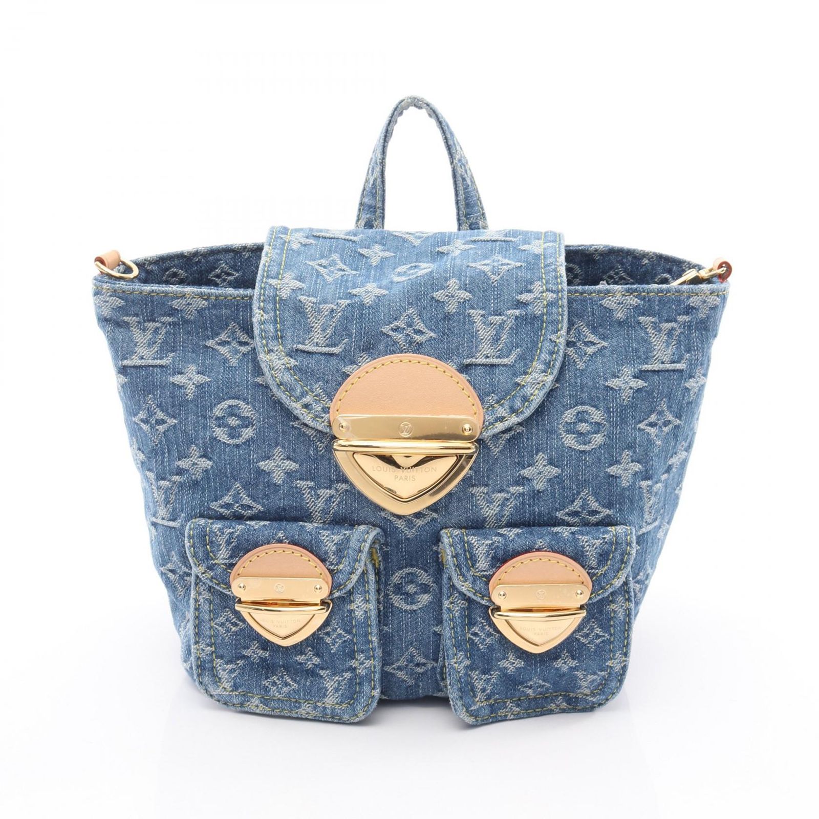 ルイ・ヴィトン LOUIS VUITTON リュックサック バックパック ヴェニス モノグラムデニム M46836 デニムブルー デニム レザー ヴェニス レディース Used A