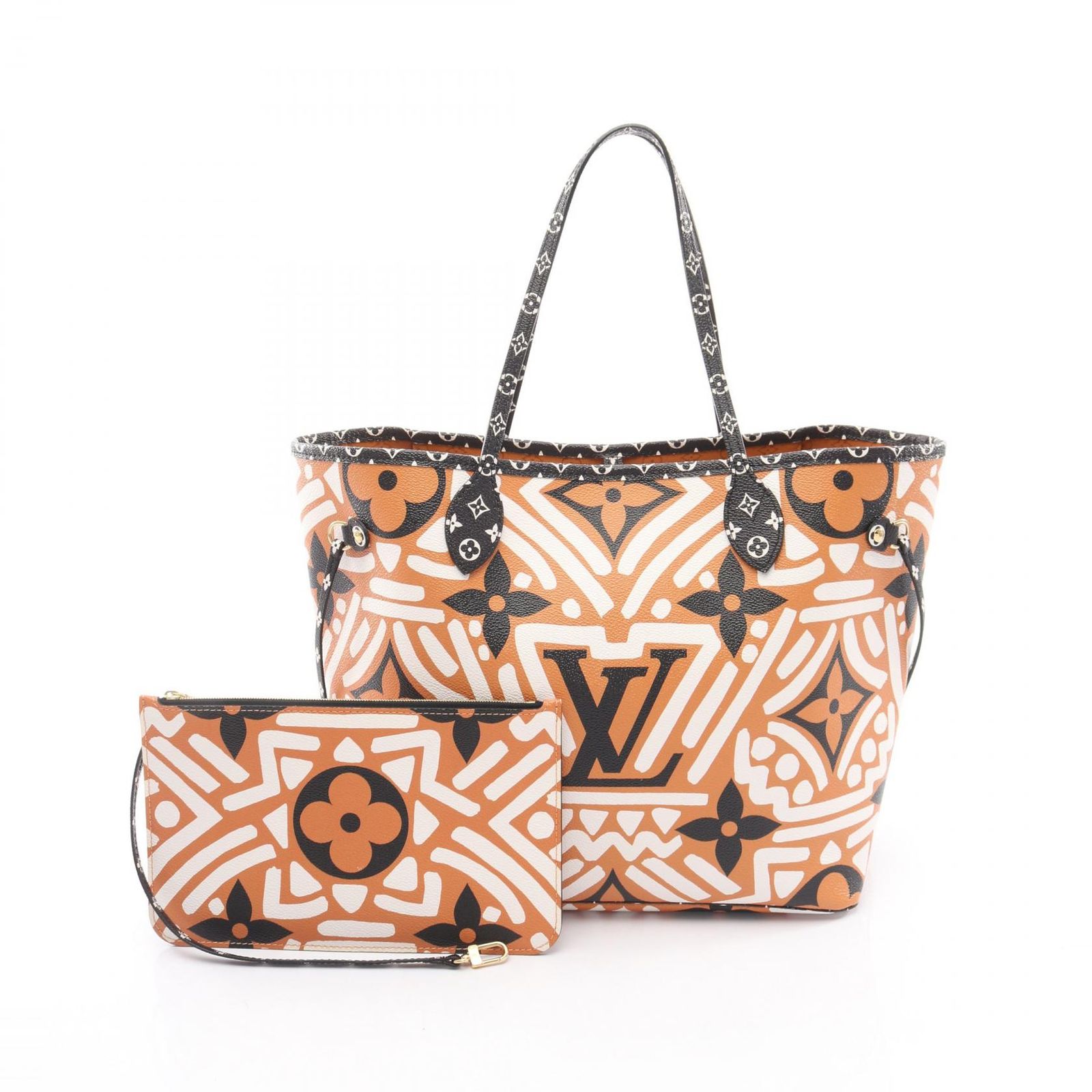 ルイ・ヴィトン LOUIS VUITTON トートバッグ ネヴァーフルMM LVクラフティ モノグラムジャイアント クレームカラメル M56584 クレーム/カラメル PVCコーティングキャンバス