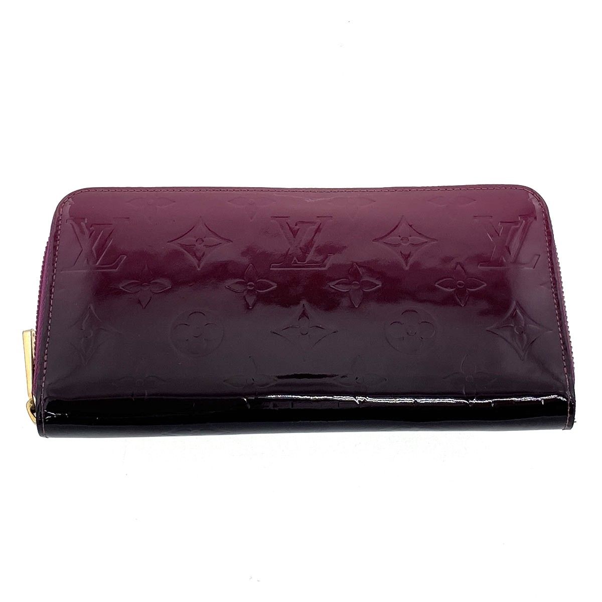 LOUIS VUITTON ルイ・ヴィトン ジッピー ウォレット 長財布 M90395 レディース モノグラムヴェルニ パープル 中古
