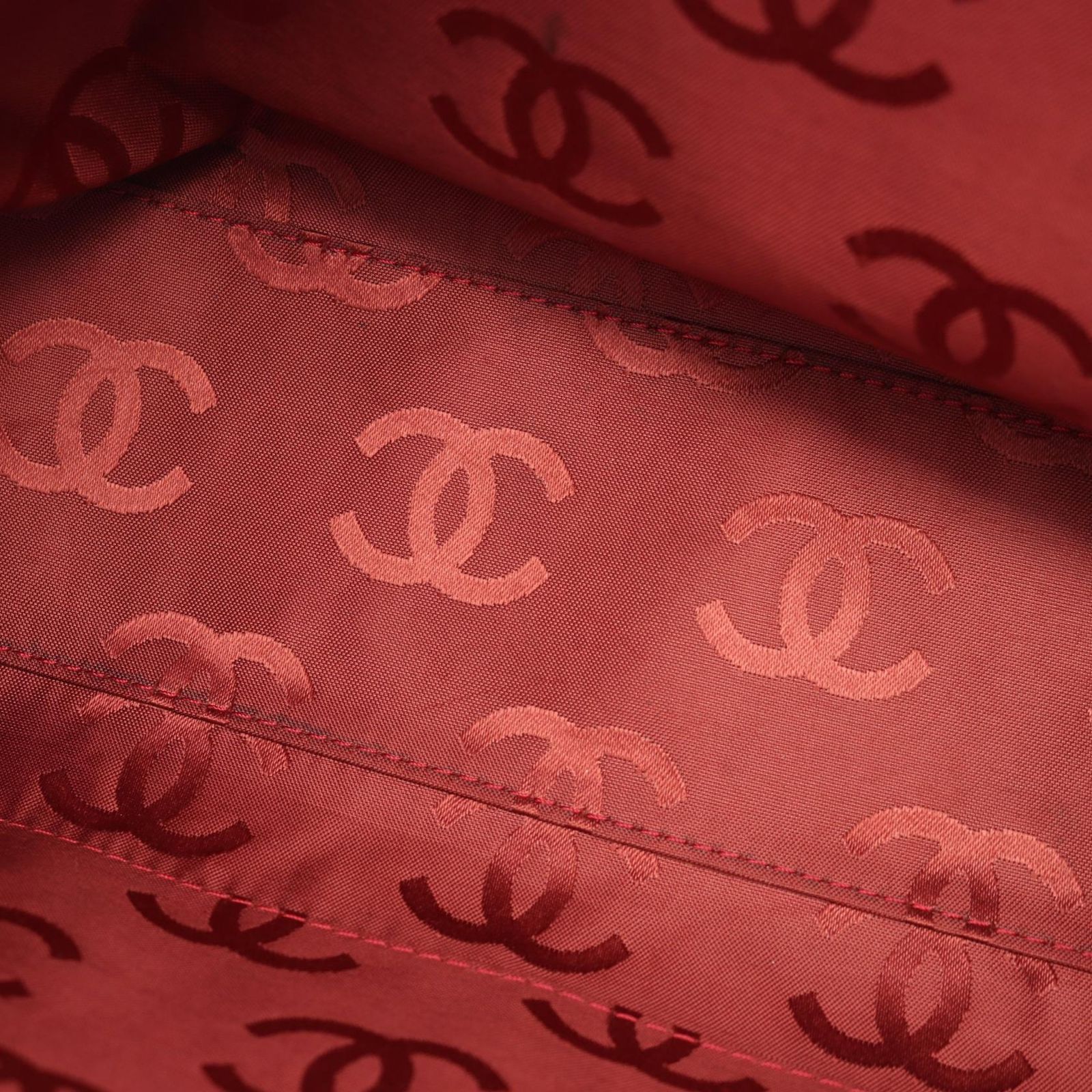 シャネル CHANEL ハンドバッグ ワイルドステッチ レッド レザー